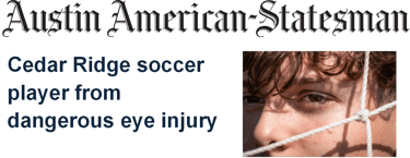 Austin American-Statesman article featuring a soccer player&amp;amp;amp;amp;amp;amp;#x27;s recovery from a facial injury