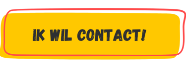 Yellow contact button with Dutch text Ik wil contact inside a red hand-drawn frame.