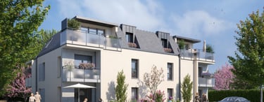 Résidence Orée avec appartements modernes et balcons, dans un environnement calme et verdoyant près 