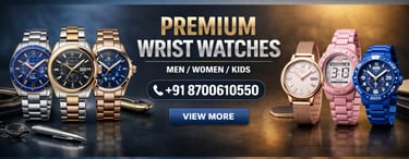 a variety of watches and watches on display