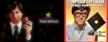 Steve Jobs (INTJ) and Bill Gates (INTP)
