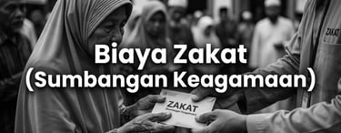 biaya zakat (sumbangan keagamaan)