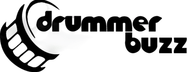 a logo for Drummerbuzz and a drum