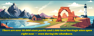 State Parks and Local Heritage Sites open during government shutdowns
