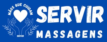 Logo Servir Massagens - Azul