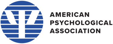 a blue and black logo with the words american psychological psychological psychological