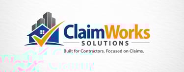 ClaimWorks Solutions logo for insurance claims management and contractor software services.
