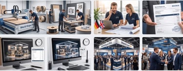 World Expo Pro turnkey exhibition stand services: from 3D design and wooden manufacturing to final trade show installation