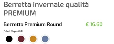 prezzo per berretta invernale premium