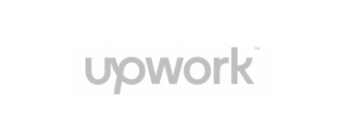 Upwork logo in grey