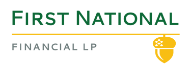 First National Financial LP logo with green text and a yellow acorn symbol.