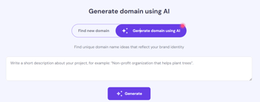 find your domain name with IA