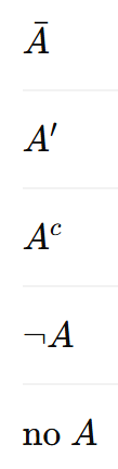 Contrario de A