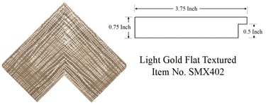 Light Gold Flat Textured Picture Frame Item No. SMX402