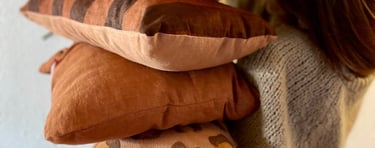 housse coussin teinture végétale naturelle