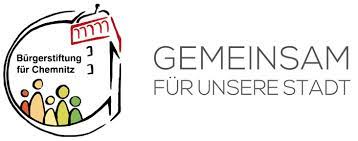 Logo of Burgerstiftung für Chemnitz with German text Gemeinsam für unsere Stadt.