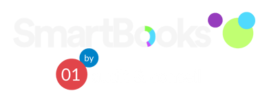 Logo SmartBooks by 01 audit et conseil  blanc 
