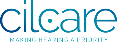 Cilcare logo in blue gradient with the tagline Making Hearing a Priority.