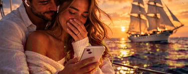 ein verliebtes Paar hört ihren persönlichen Song ihrer gemeinsamen Liebesgeschichte