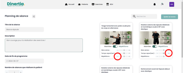 Choisir la posologie de chaque mouvements