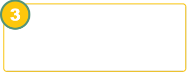 a number three with a yellow and green background