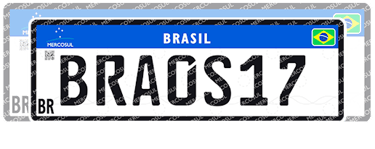 Placa Reduzida 34cm x 13cm