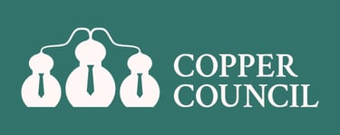Copper Council horizontal lockup. Icon left, text right.