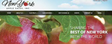 Website and brand position for wholesaler New York Apple Sales