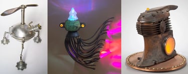 Assemblage Sculptures by Artist Tal Avitzur.