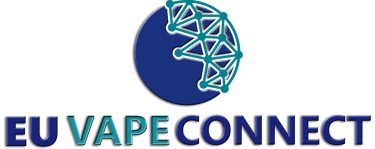EU VAPE CONNECT logo with blue globe network icon representing European vaping industry exhibition