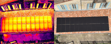 Thermographie panneaux solaires