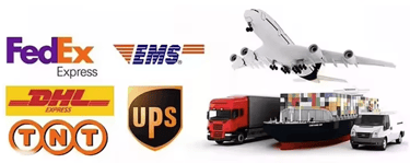 a group of different types of shipping containers