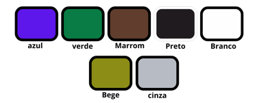 Cores de tela de proteção