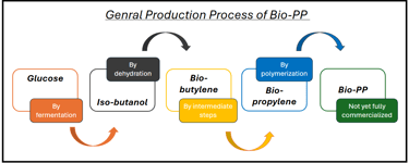 General production process of Bio-polypropylene (Bio-PP)