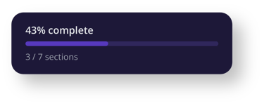 Badass Man Action App screenshot showing progress tracking bar with completion percentage
