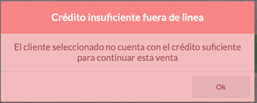 venta denegada