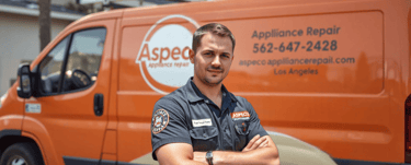 Aspeco appliance repair technician cargo van Los Angeles California