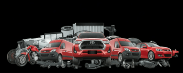 Imagem de peças usadas para carros, vans, camionetes e motos da Auto Demolidora Venâncio em Venâncio