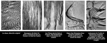 Cinq phases de la création du monde dans la mythologie grecque