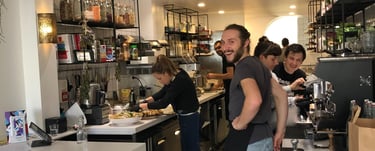 Happy restaurant team after LaSA hospitality training