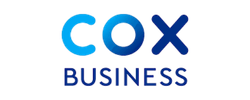 Official Cox Business logo featuring blue gradient text.
