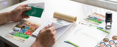 Business Starter Kit UAE from AED 550: Business cards, flyers, stickers, and more for startups.