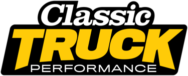 Classic Truck Performance logo featuring white, yellow, and black typography for vintage vehicle upgrades.