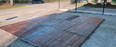 piste de danse sur parking pour réception