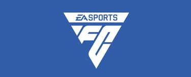 logo ea sports fc su sfondo azzurro