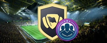 simbolo delle sfide creazione rosa su fc sullo sfondo di un campo da calcio