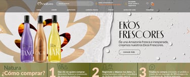 Fragrâncias Natura Ekos Frescores com frascos de perfume Pitanga e Maracuja da Amazônia.