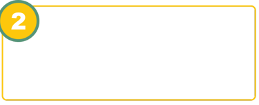 a yellow and green square frame with a number two