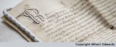 Image showing part of a charter of Robert II, 1380