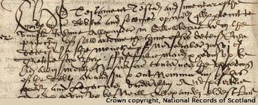 Image of part of a seventeenth century testament showing early modern handwriting
